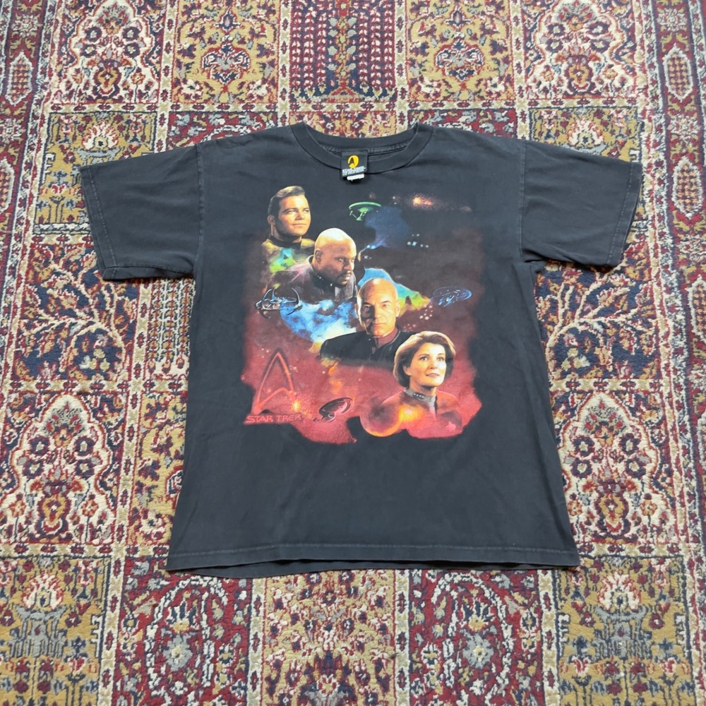 VTG 1997 Star Trek Captains The Experience Las Vegas Hilton Graphic TShirt M USA
